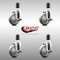 Service Caster 4 Inch 316SS Gray Poly Swivel 1-5/8 Inch Expanding Stem Caster Set Brake SCC SCC-SS316EX20S414-PPUB-TLB-158-4 - alternate 4